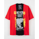 HANDCRAFTED TEE - ROUGE/NOIR