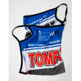 BLUE/GREY FLAG TOP