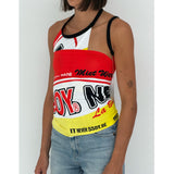 TOP-DRAPEAU ROUGE/JAUNE
